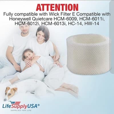 3-Pk Replacement Humidifier Wick Filter E | Fits Honeywell QuietCare HCM, HC, HW - Thumbnail 4
