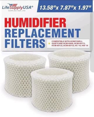 3-Pk Replacement Humidifier Wick Filter E | Fits Honeywell QuietCare HCM, HC, HW