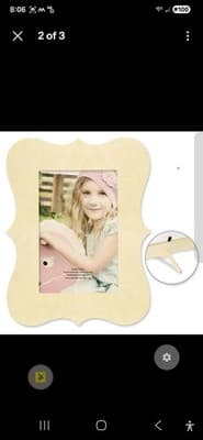 DIY Wood Photo Frame – Rustic Bracket Border – Easel Back – Paint & Decorate - Thumbnail 2