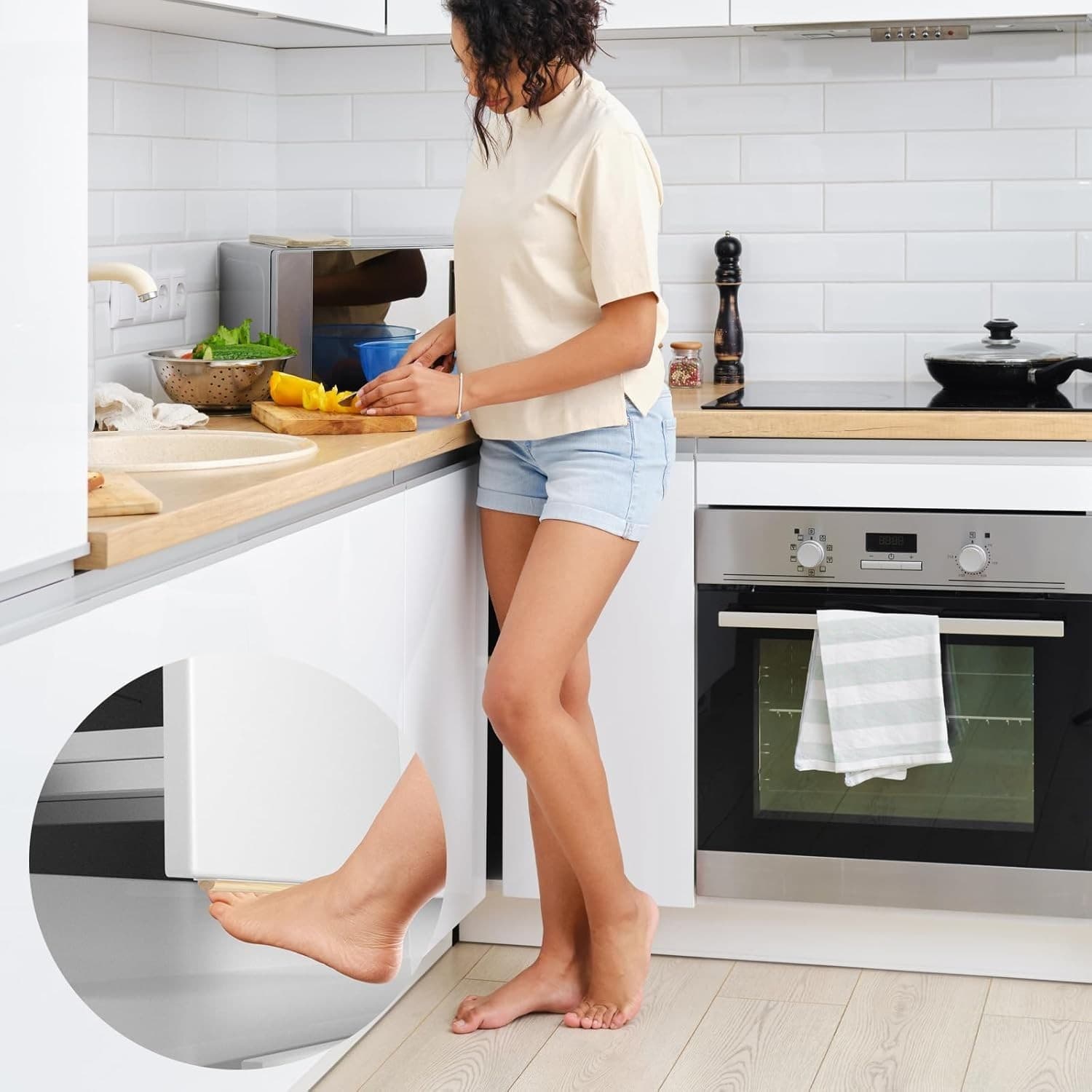 Trash Cabinet Foot Pull Hands-Free Garbage Drawer Opener - Easy Install - NEW! - Thumbnail 8