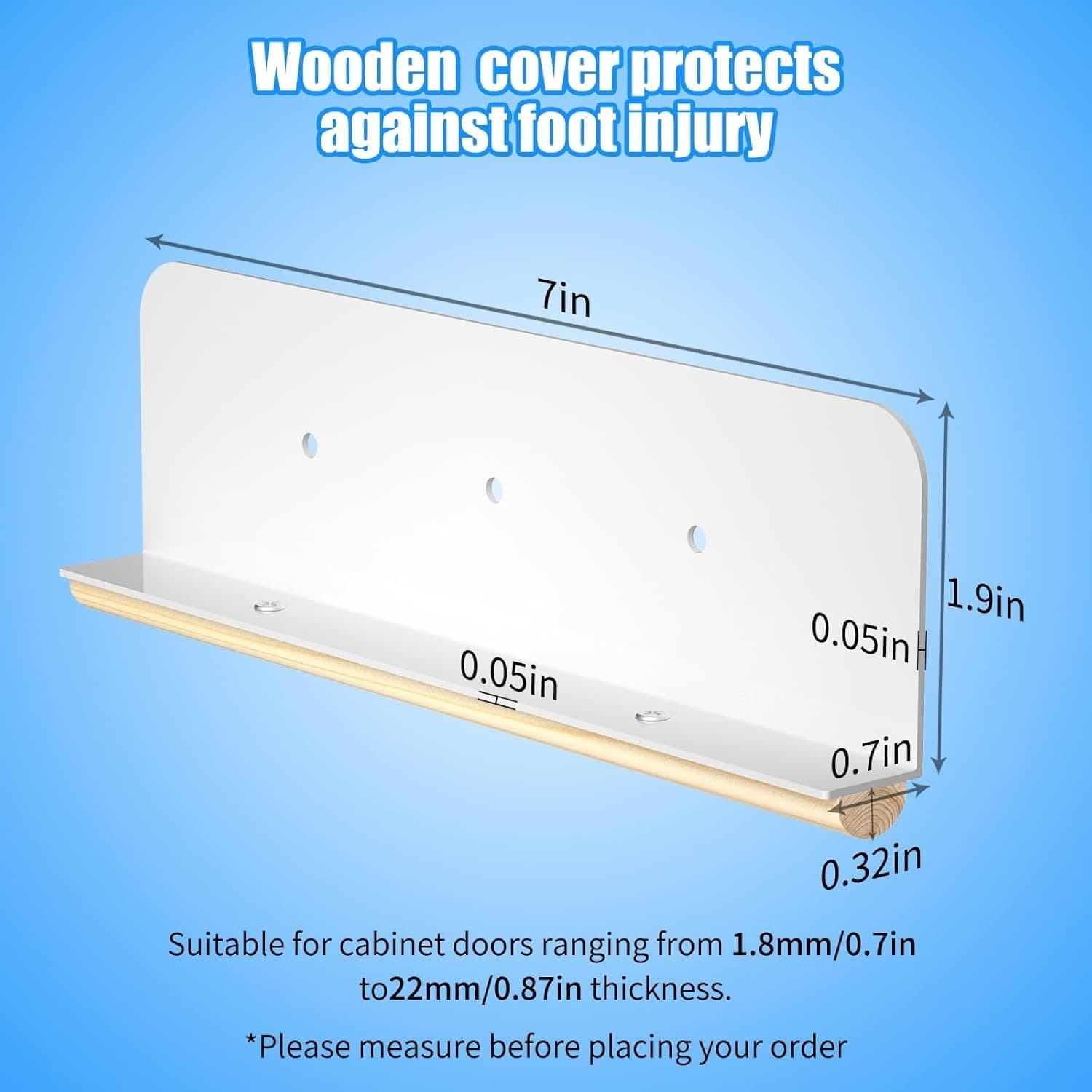 Trash Cabinet Foot Pull Hands-Free Garbage Drawer Opener - Easy Install - NEW! - Thumbnail 7