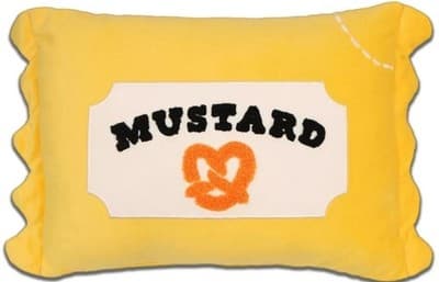 Mustard & Ketchup Packet Novelty Throw Pillows – Bullseye – Fun Gift – 14x10 in - Thumbnail 4
