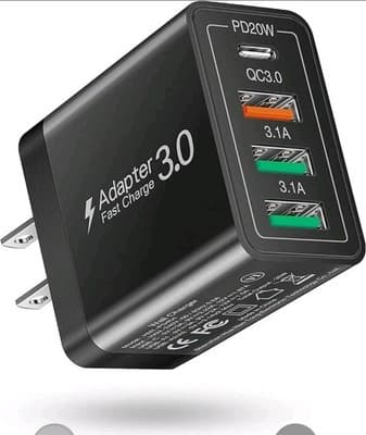 2 High-Speed 4-Port USB & USB-C Charger – Fast Charging for All Devices 35 Watts - Thumbnail 3