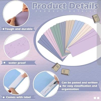 48 Library Shelf Dividers + Stickers | Classroom Book Organizers | Color-Coded - Thumbnail 6