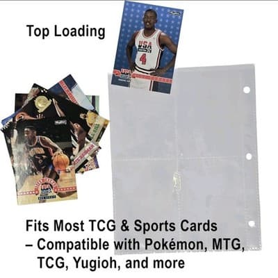 Trading Card Binder – 400 Capacity – Zipper + Strap – 4 Pocket – Fits Most Cards - Thumbnail 3