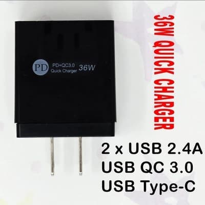 2 High-Speed 4-Port USB & USB-C Charger – Fast Charging for All Devices 35 Watts - Thumbnail 2