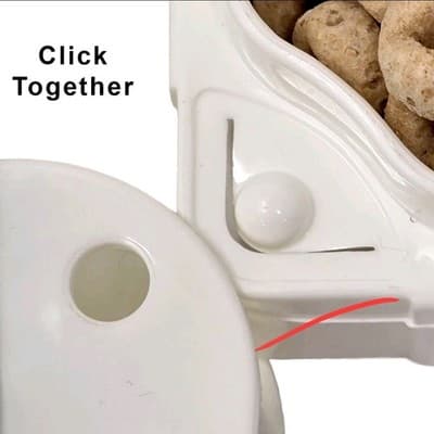 2 Pack of Baby 3 in 1 Detach-A-Bowl – Travel Friendly – Baby Food Storage - Pink - Thumbnail 3