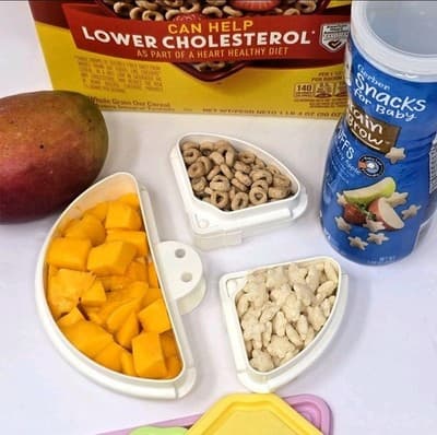 2 Pack of Baby 3 in 1 Detach-A-Bowl – Travel Friendly – Baby Food Storage - Pink - Thumbnail 2