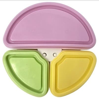 2 Pack of Baby 3 in 1 Detach-A-Bowl – Travel Friendly – Baby Food Storage - Pink - Thumbnail 7