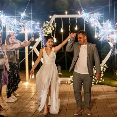Wedding Wands Ribbon Streamers with Bells LED Fairy Light Wands Glow - 48 PCS - Thumbnail 4