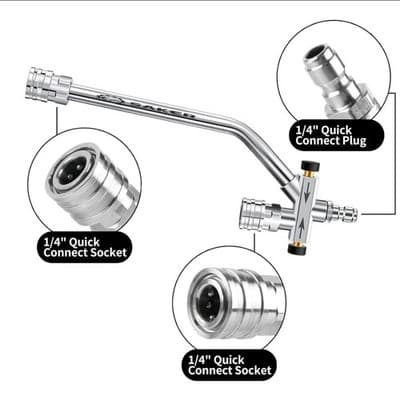 Saker Dual Valve Spray Gun - 2-in-1 Foam & Rinse - 1/4 inch Quick-Connect - Thumbnail 5