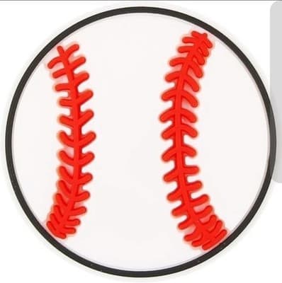 White Baseball Charm for Bogg Bag | Sports Tote Insert | Ready to Ship | NEW!