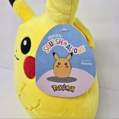 Pokemon 10" Squishmallows Pikachu Plush - Thumbnail 3
