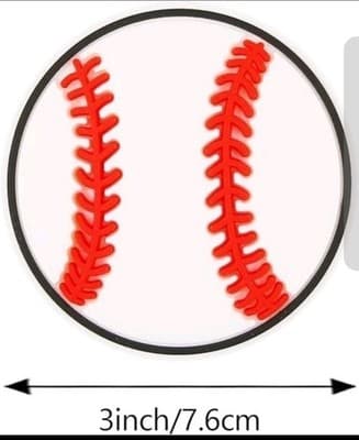 White Baseball Charm for Bogg Bag | Sports Tote Insert | Ready to Ship | NEW! - Thumbnail 4