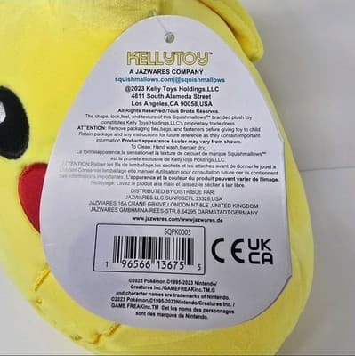 Pokemon 10" Squishmallows Pikachu Plush - Thumbnail 4