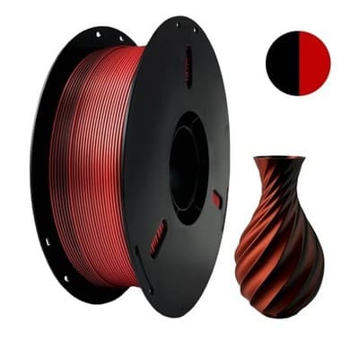 1KG Keleidi Silk Dual Color PLA 1.75mm | Red Black | New Box Opened