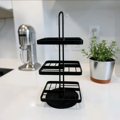 3 Tier 12 Flavor Lazy Susan Storage Rack Compatible With Ninja Thirsti Water Pod