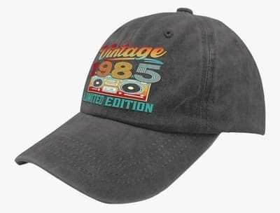 32nd Birthday Cap Vintage 1994 Limited Edition Adj Dark Gray Strap Baseball Cap - Thumbnail 3