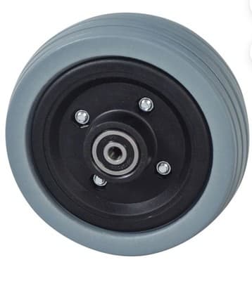 F-9. 6"X2" Flat-Free Caster Wheel Assembly with Gray Tire for Jazzy Power Chairs - Thumbnail 3