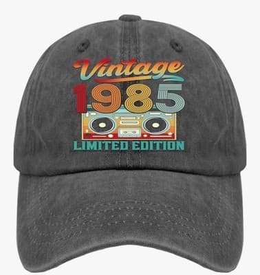 32nd Birthday Cap Vintage 1994 Limited Edition Adj Dark Gray Strap Baseball Cap - Thumbnail 2