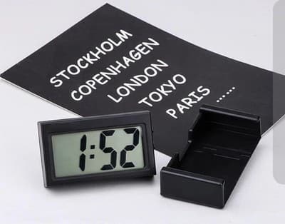 Digital Dashboard Clock with Jumbo LCD Display for Cars and Trucks (Black) - Thumbnail 2