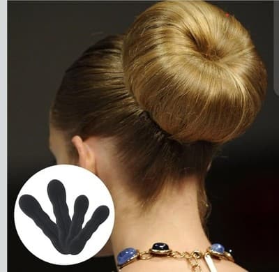 4 Pack Hair Bun Maker Foam Sponge Buns for Updos Ballet French Twist - Thumbnail 6