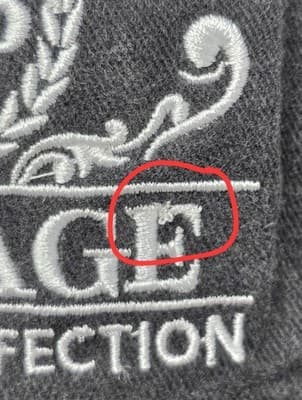 1945 Vintage Aged To Perfection Denim Hat Adj Baseball Cap with a Pulled Thread - Thumbnail 2