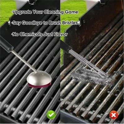 Onion Grill Cleaner Tool, Onion Holder Wire Bristle Free Grill Cleaning 17.5" - Thumbnail 5