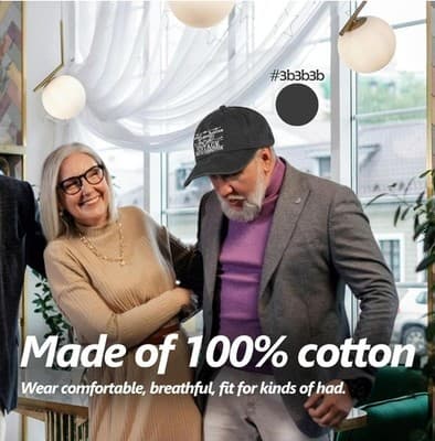 1945 Vintage Aged To Perfection Denim Hat Adj Baseball Cap with a Pulled Thread - Thumbnail 5