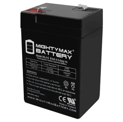 Mighty Max 6V 4.5AH SLA Replacement Battery for Lightalarms RCL3000 - Thumbnail 2