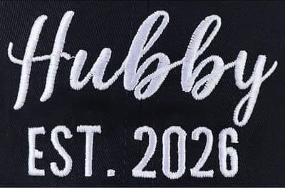 Hubby EST 2025 - Embroidered Cap for Perfect Gift for Fathers Day / Anniversary - Thumbnail 4