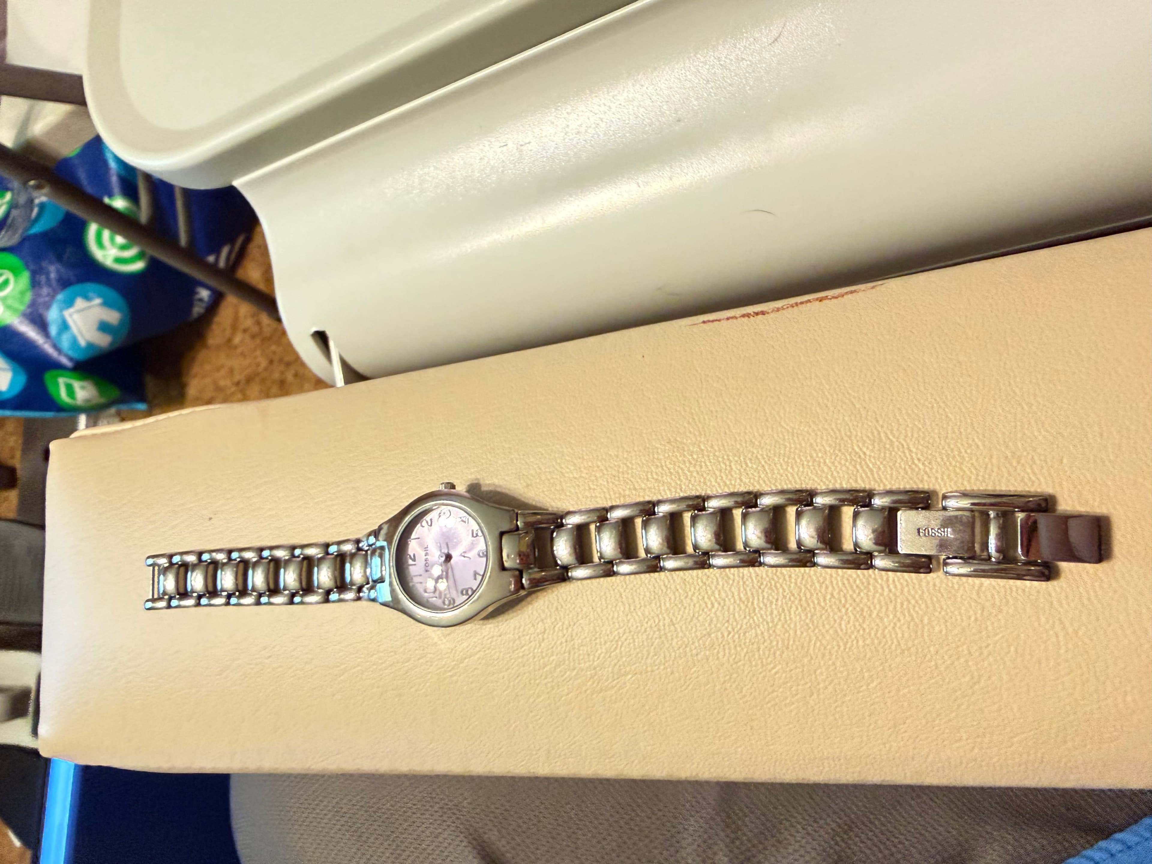 Fossil F2 Womens Quartz Watch Pink Dial Stainless Steel Bracelet ES-9200 Ladies - Image 1