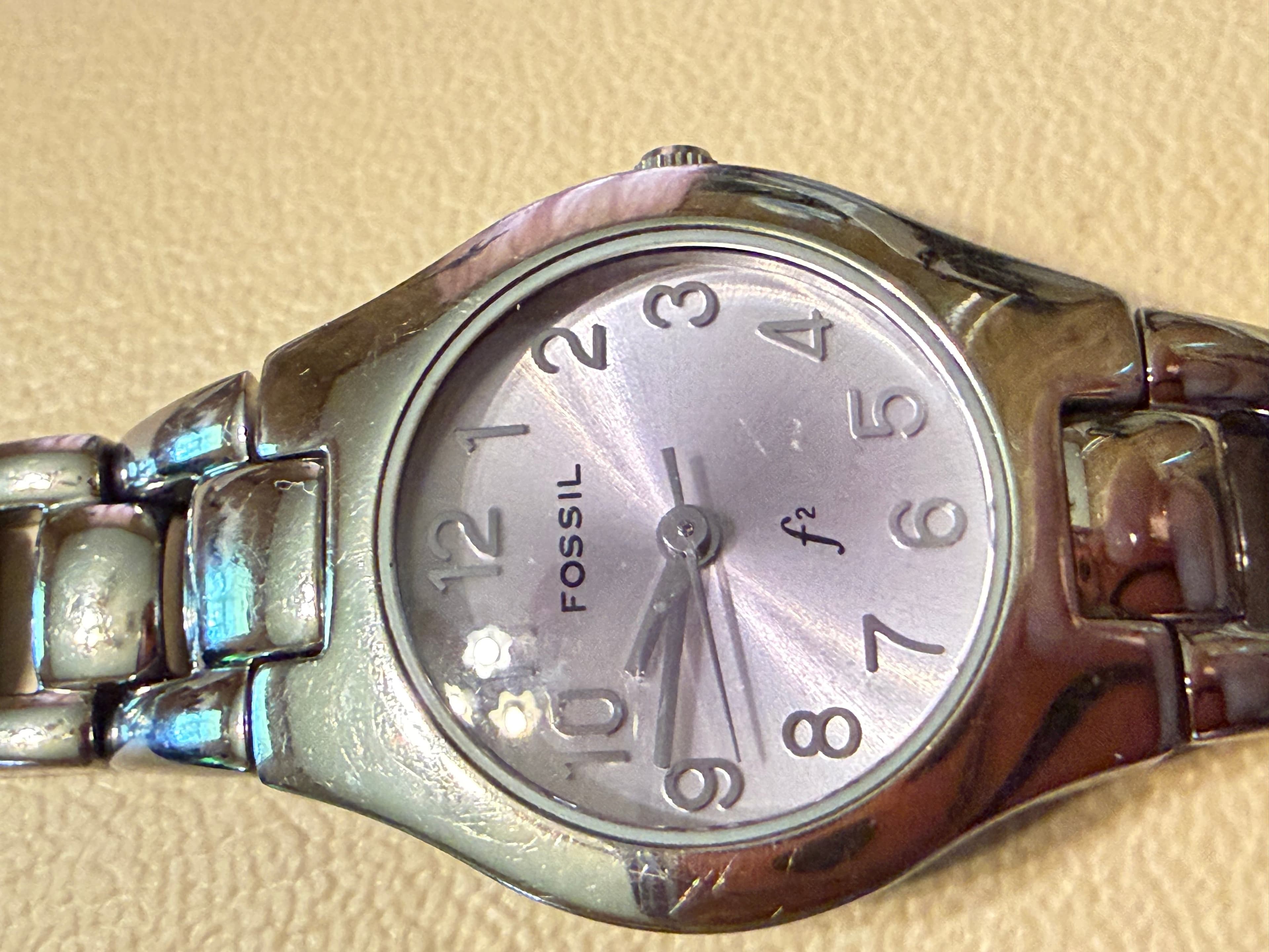 Fossil F2 Womens Quartz Watch Pink Dial Stainless Steel Bracelet ES-9200 Ladies - Thumbnail 2