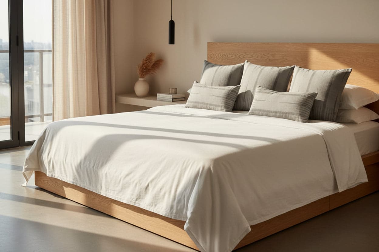 Peter Dunham Square Tangiers Ash Grey Graphic Linen Pillow (4 avail) JB240-46 - Thumbnail 3