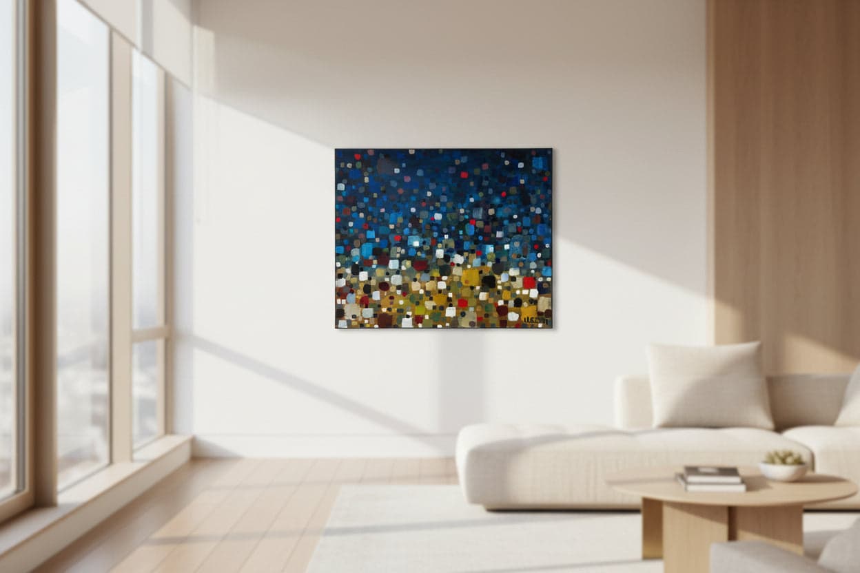 Impressionist Acrylic Painting on Canvas Artist Wess JB240-42 - Thumbnail 2