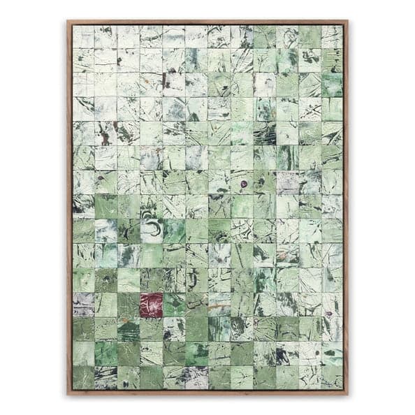 Levee by Douglas Galloway Rustic Art Textured Painting Walnut Floater FFE-1379 - Image 1