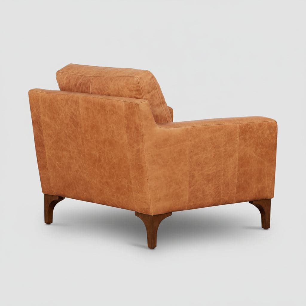 Poly and Bark Sorrento Chair + Ottoman - Cognac Tan FFW-1412 - Thumbnail 7
