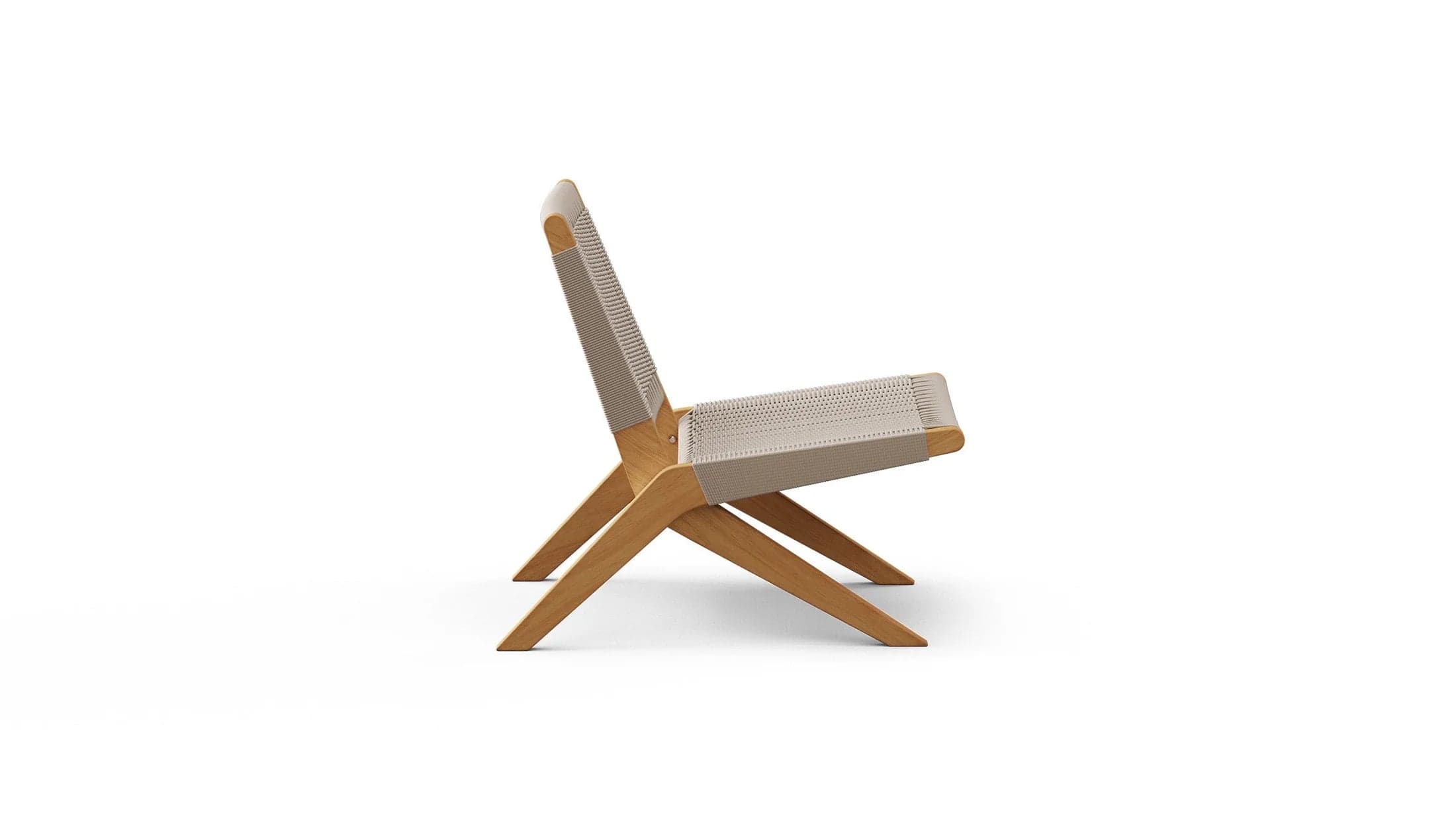 Burrow Scout Teak Rope Cord Chair - Sand FFE-1413 - Thumbnail 2