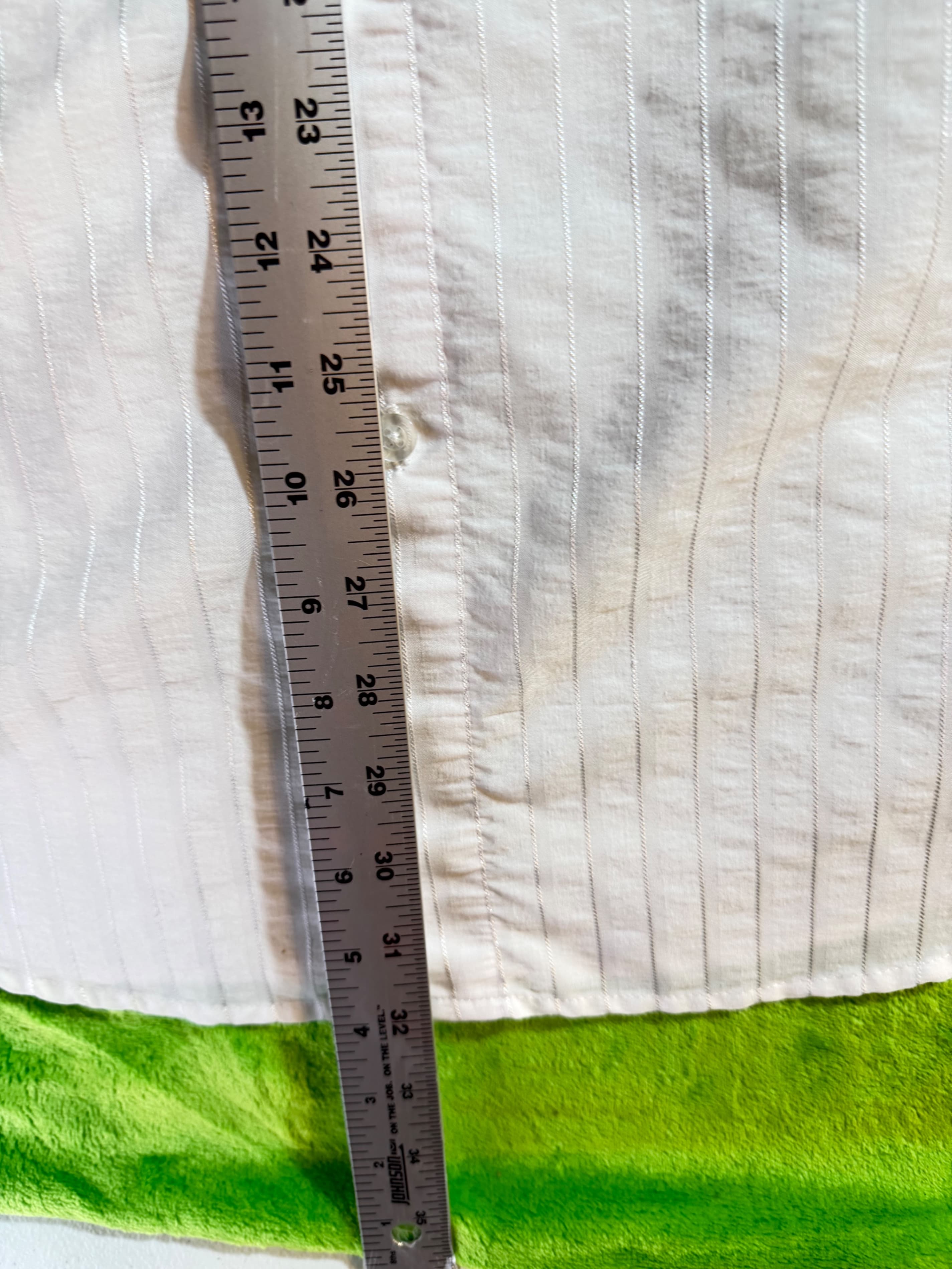 Premium Couture Italy XL White Fleur-de-Lis Dress Shirt - Thumbnail 7