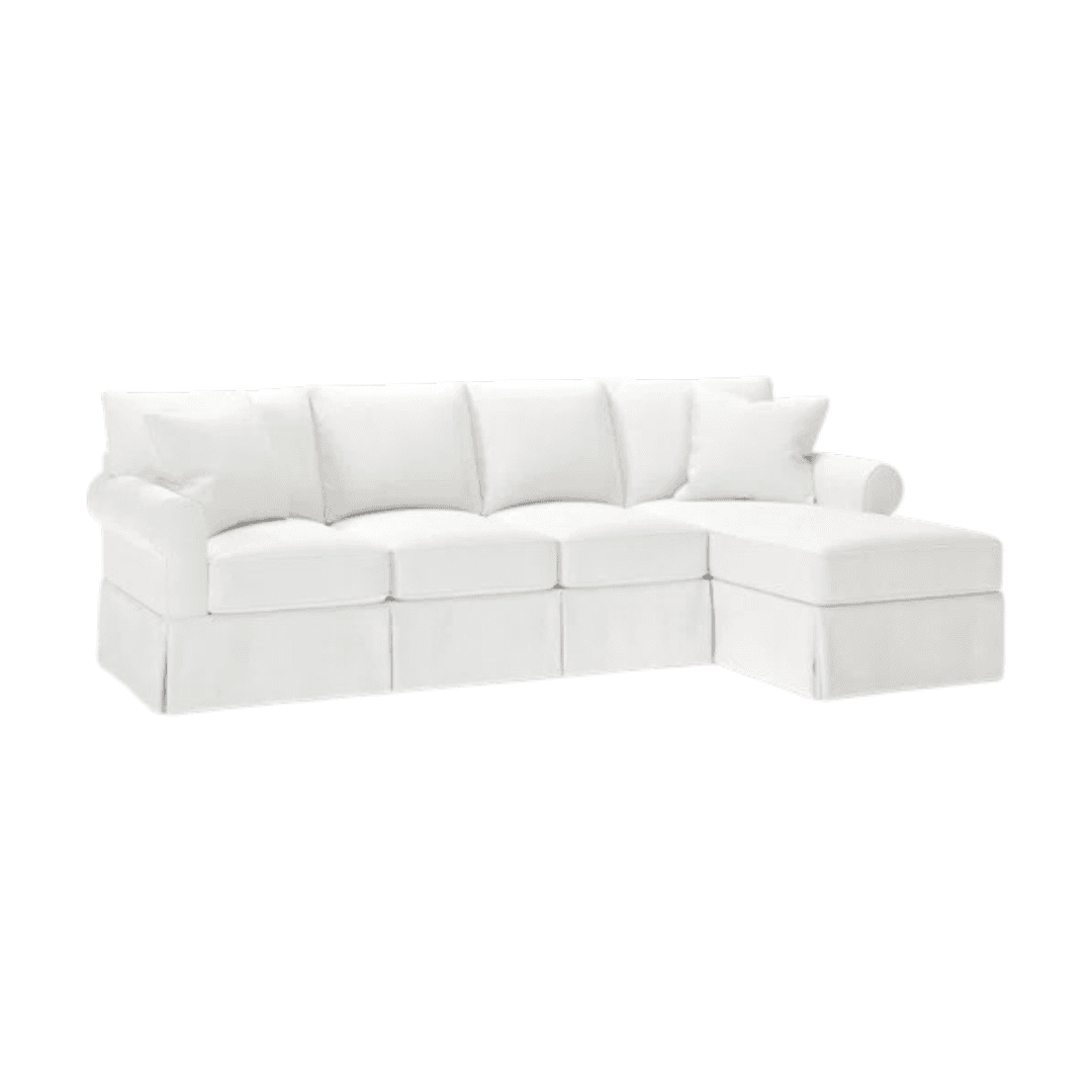 Birch Lane Amari Slipcovered Sectional with Sleeper Sofa - Image 1