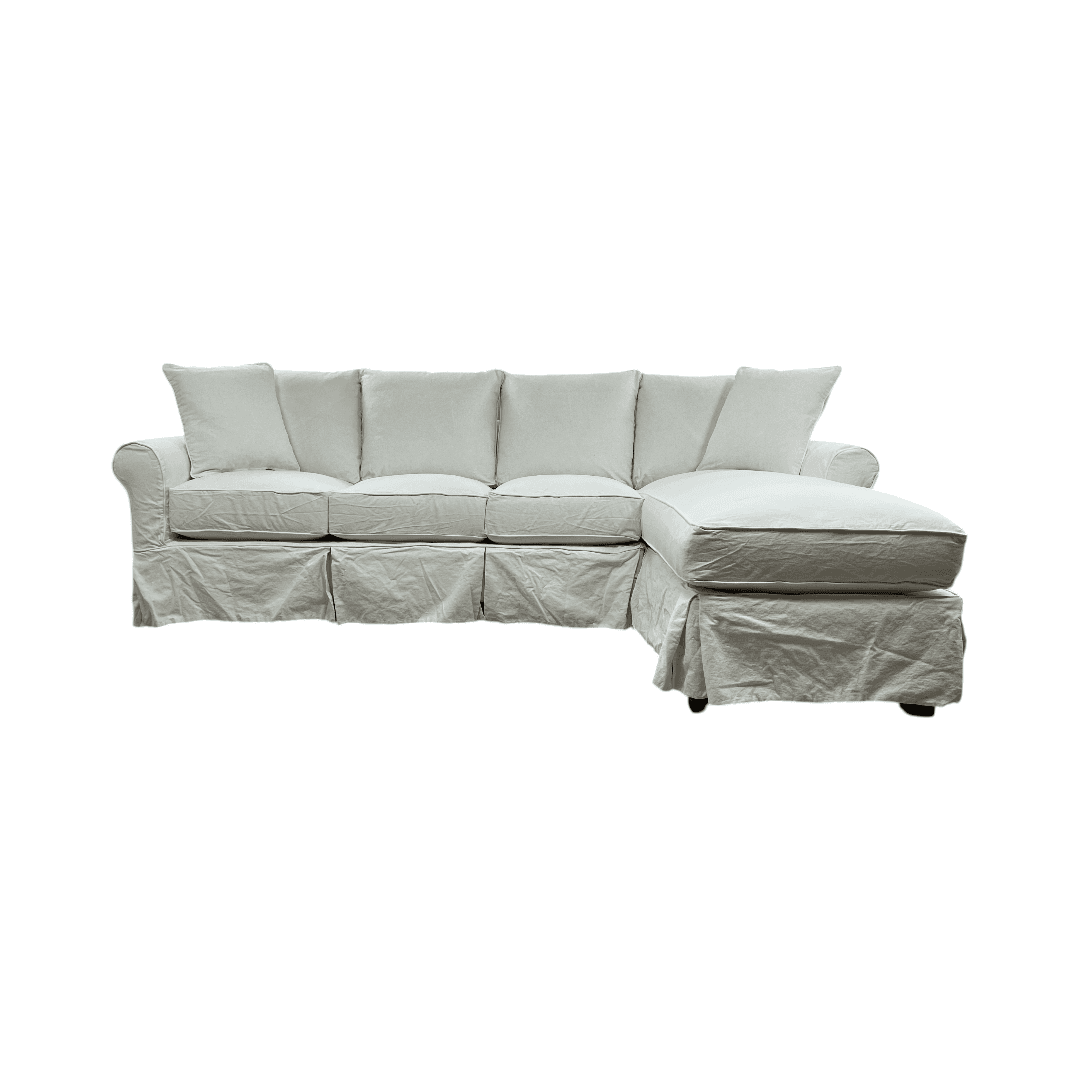 Birch Lane Amari Slipcovered Sectional with Sleeper Sofa - Thumbnail 2