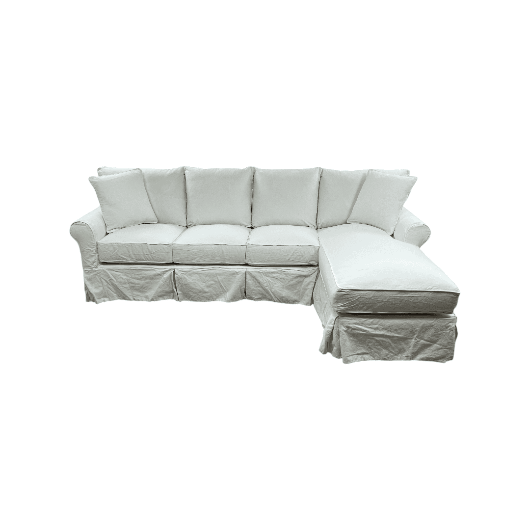 Birch Lane Amari Slipcovered Sectional with Sleeper Sofa - Thumbnail 3