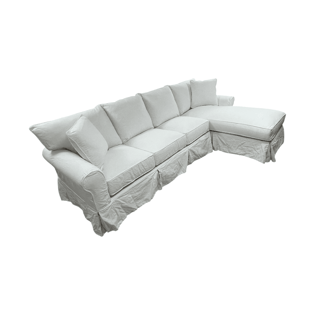 Birch Lane Amari Slipcovered Sectional with Sleeper Sofa - Thumbnail 7