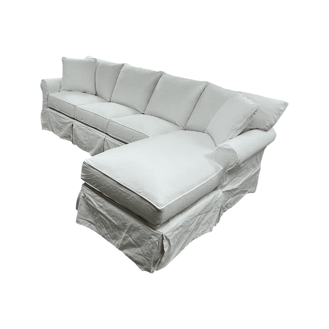 Birch Lane Amari Slipcovered Sectional with Sleeper Sofa - Thumbnail 8