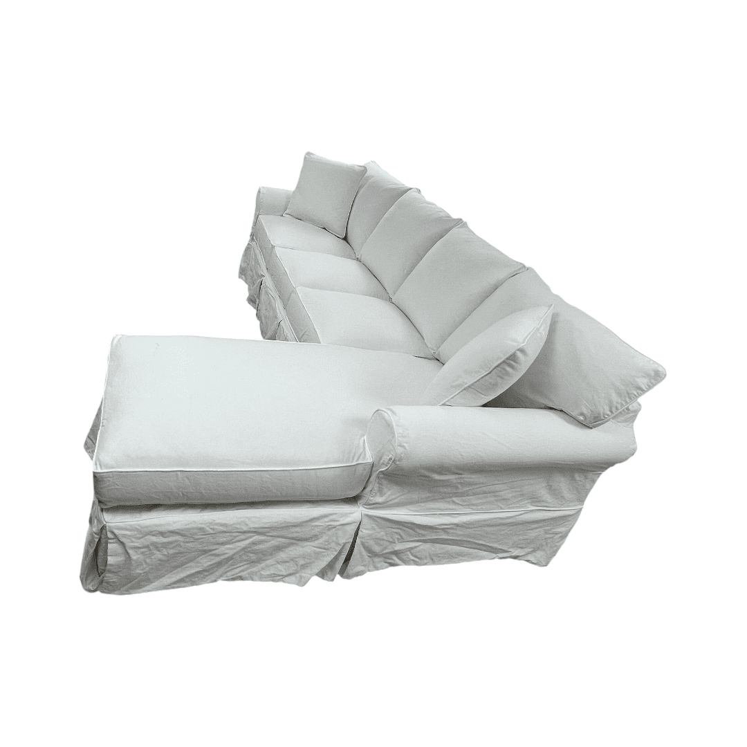 Birch Lane Amari Slipcovered Sectional with Sleeper Sofa - Thumbnail 9