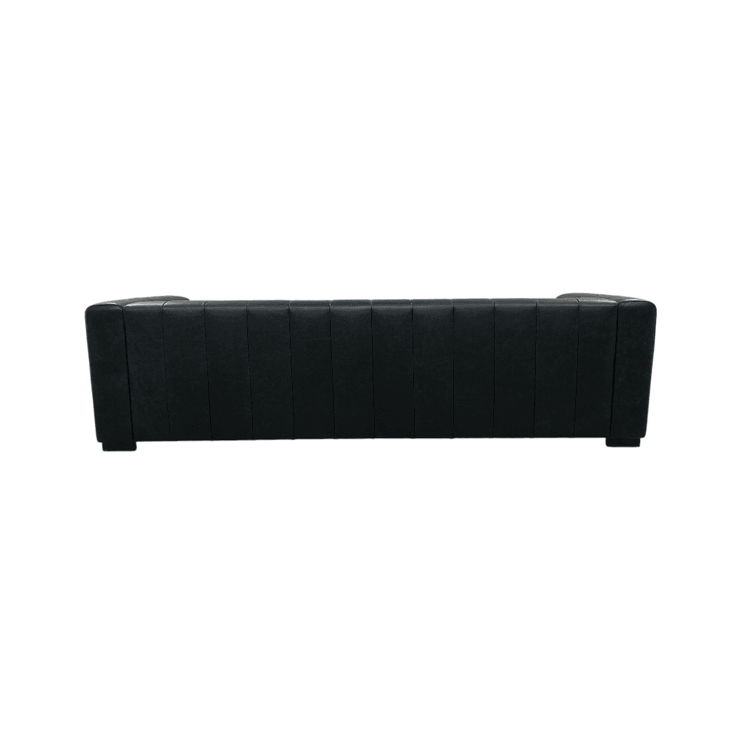 Poly and Bark Canale Leather Sofa - Onyx Black - Thumbnail 7