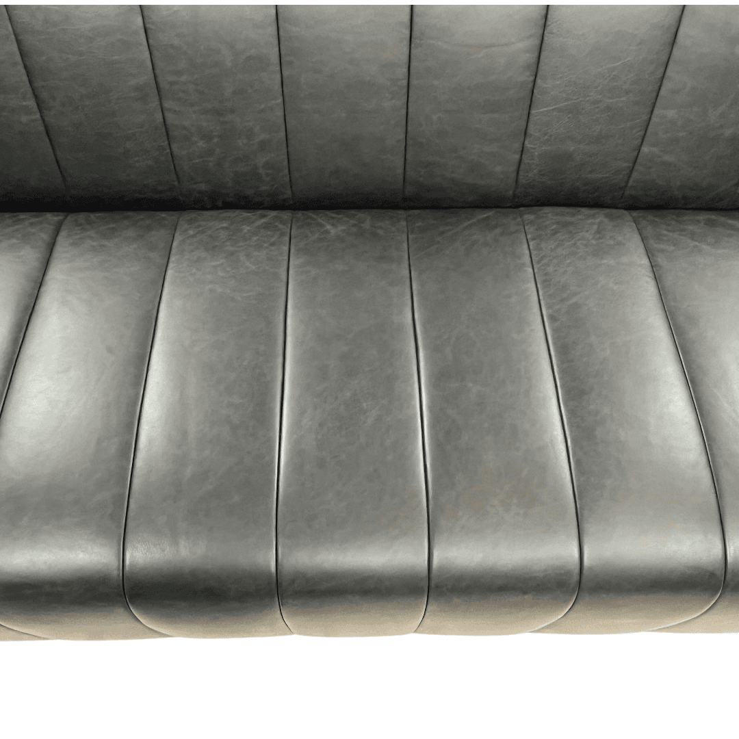 Poly and Bark Canale Leather Sofa - Onyx Black - Thumbnail 8