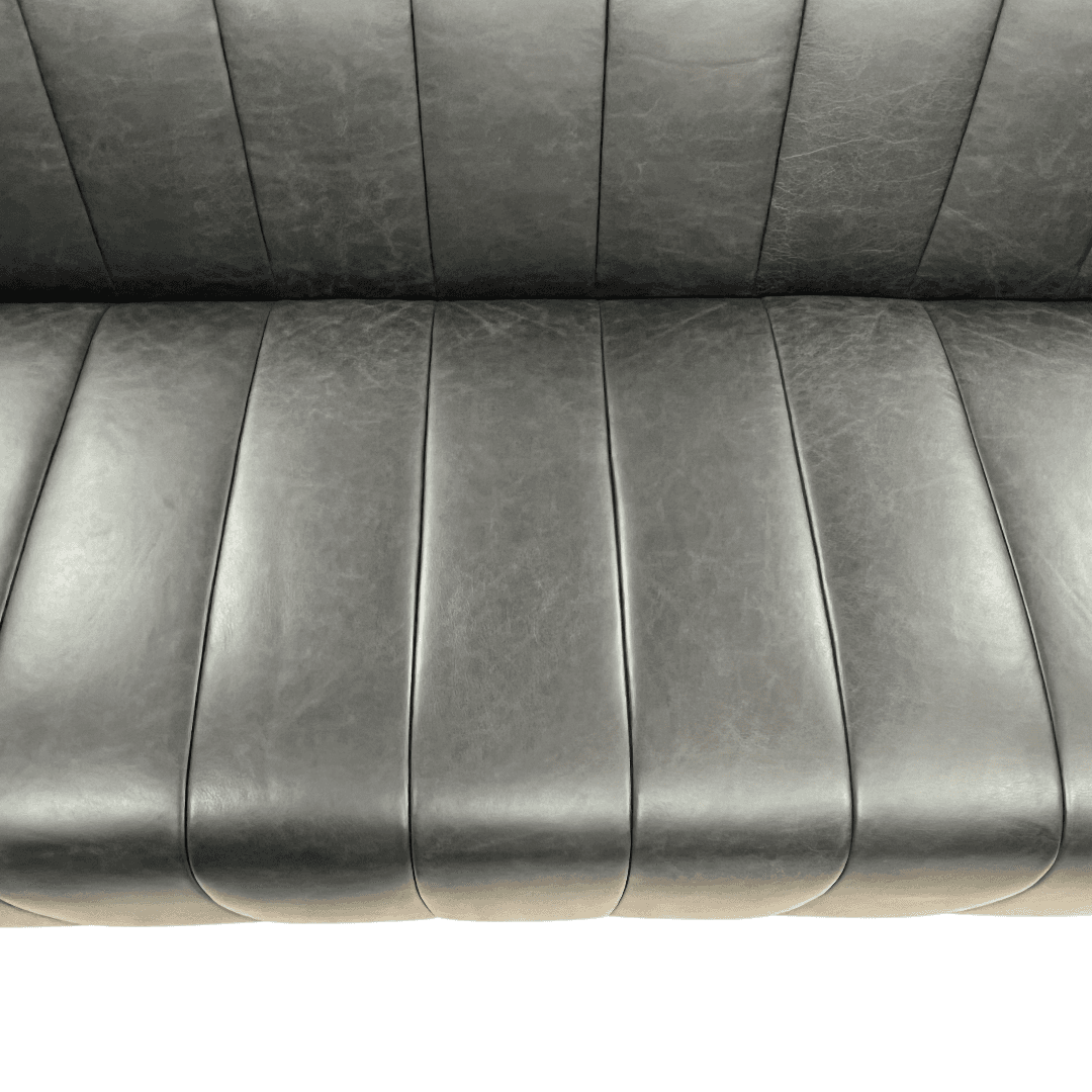 Poly and Bark Canale Leather Sofa - Onyx Black - Thumbnail 9