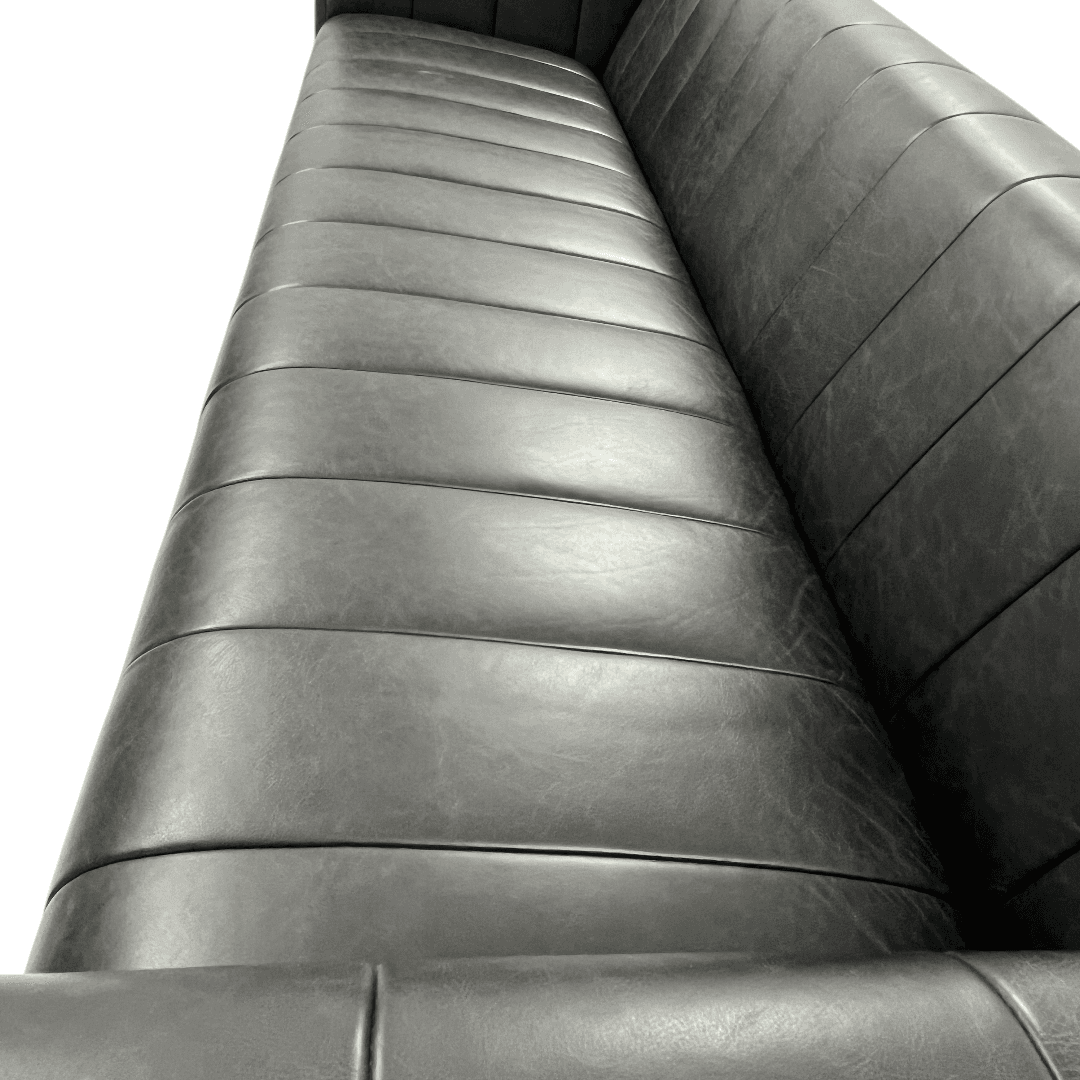 Poly and Bark Canale Leather Sofa - Onyx Black - Thumbnail 10