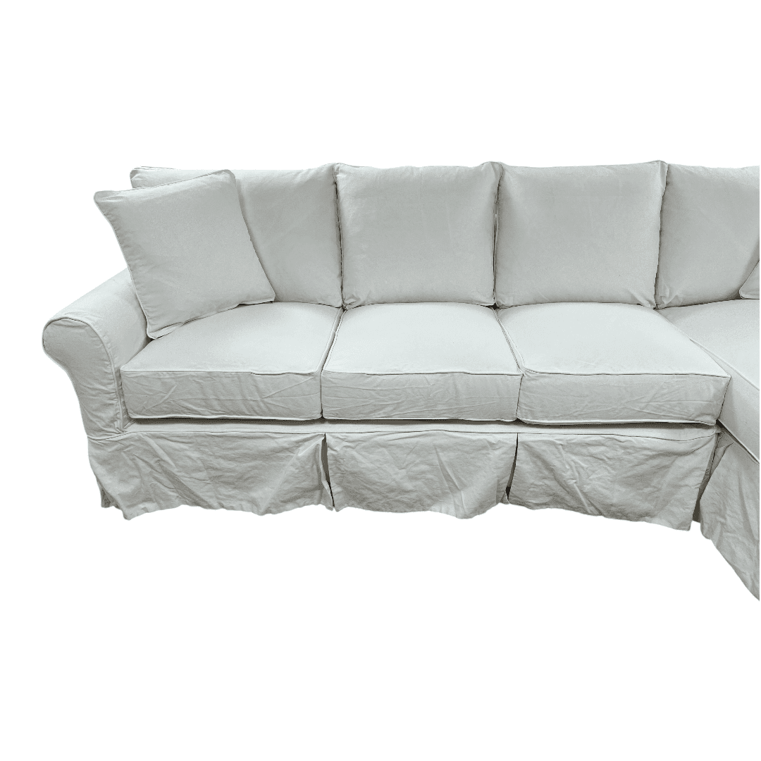 Birch Lane Amari Slipcovered Sectional with Sleeper Sofa - Thumbnail 5